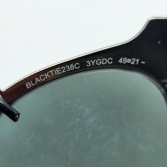 Dior Blacktie 238C 49mm Round Clip-On Sunglasses in Light Gold - Picture 6 of 9